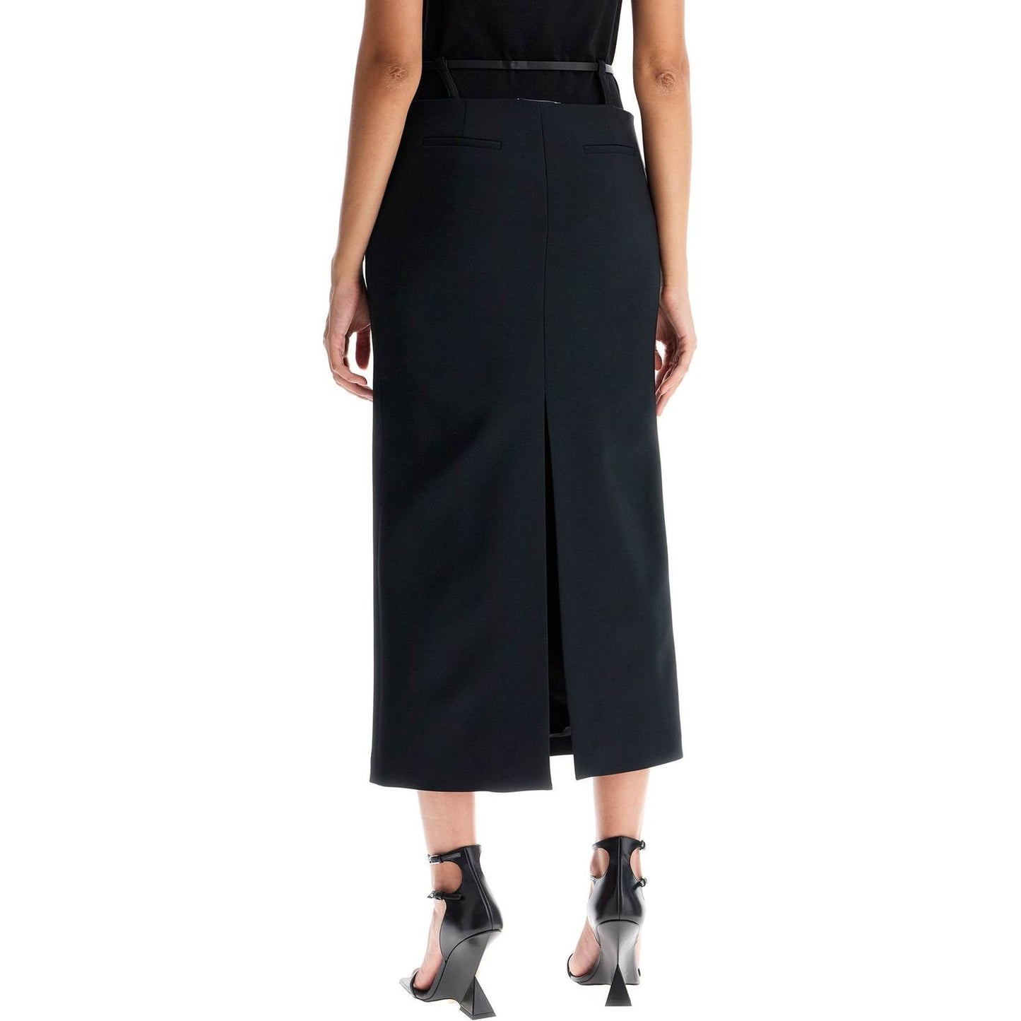 The Attico midi skirt with thin belt Skirts The Attico