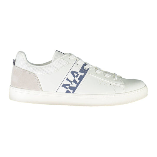 Napapijri Chic White Lace-Up Sneakers with Logo Accent Napapijri