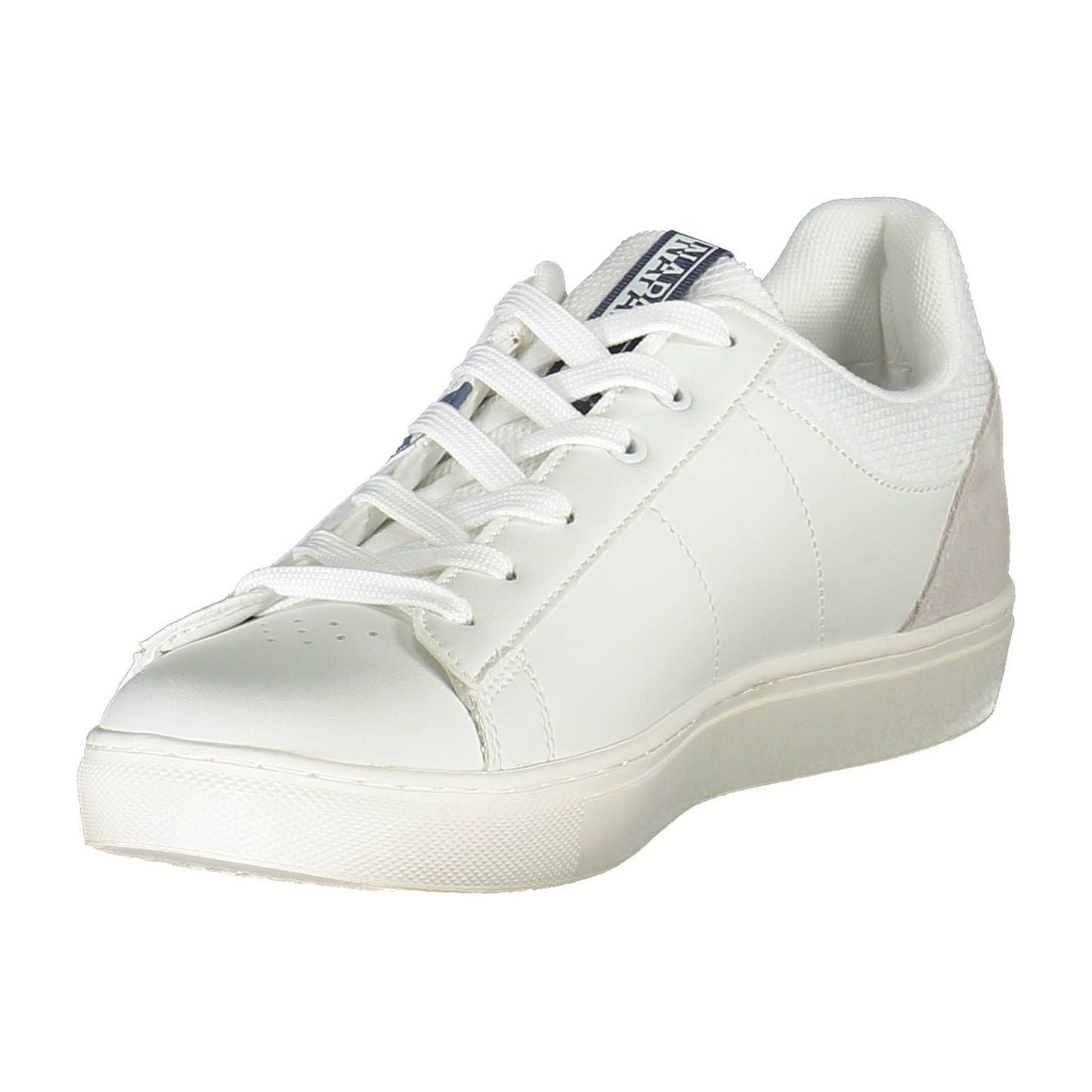 Napapijri Chic White Lace-Up Sneakers with Logo Accent Napapijri