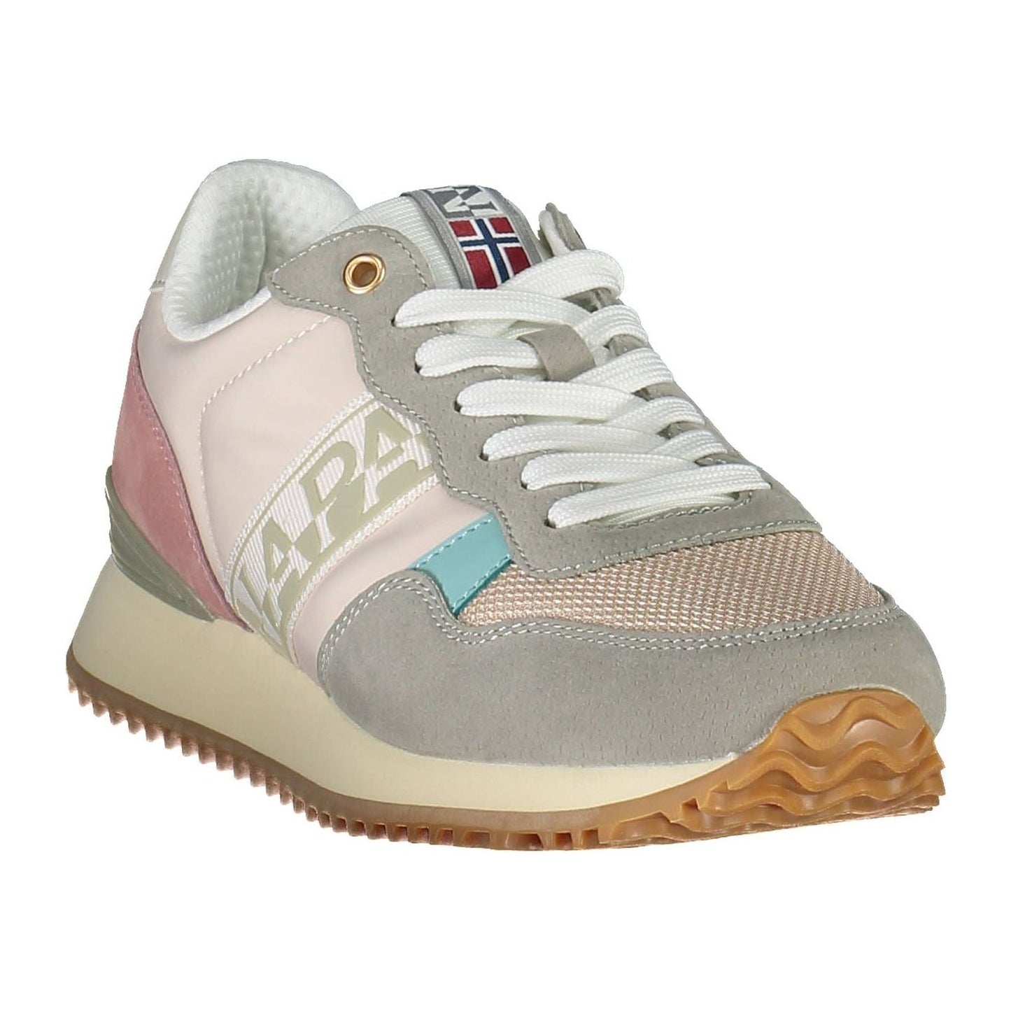 Napapijri Chic Pink Laced Sneakers with Logo Detail Napapijri