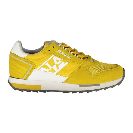 Napapijri Sleek Yellow Lace-Up Sport Sneakers Napapijri