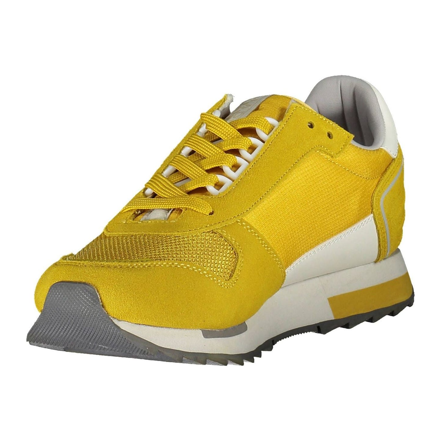 Napapijri Sleek Yellow Lace-Up Sport Sneakers Napapijri