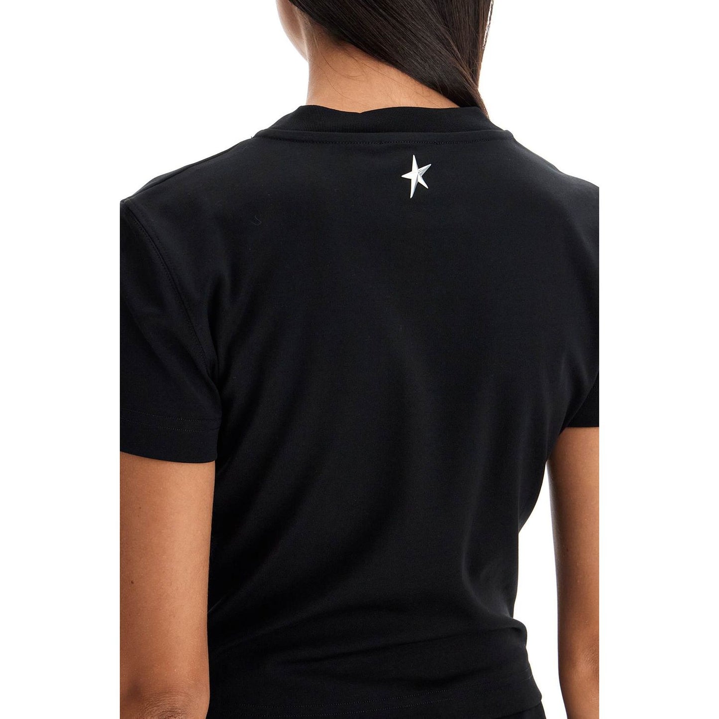 Mugler cropped t-shirt with piercing Topwear Mugler