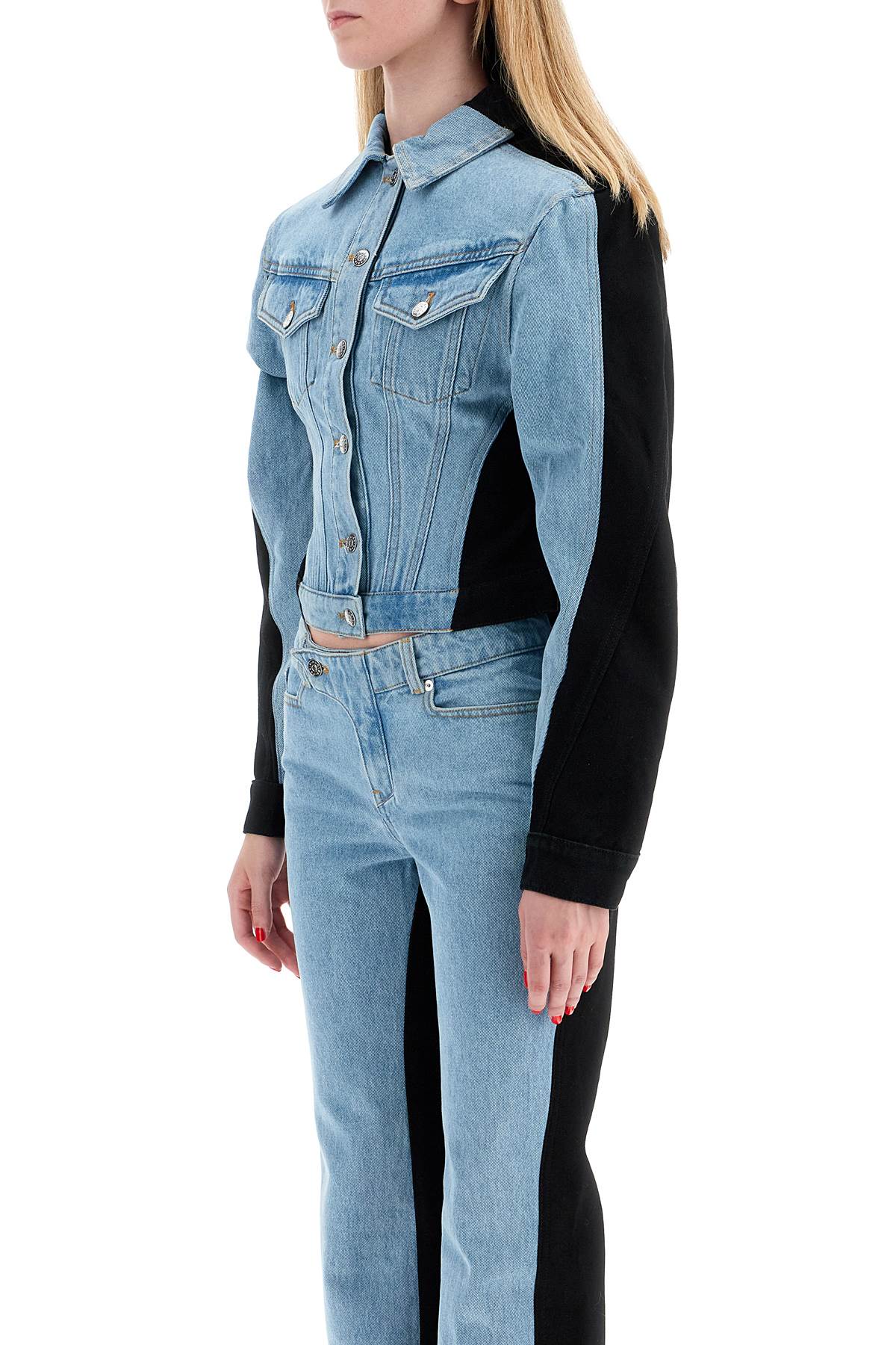 Mugler bicolor denim jacket Jackets Mugler