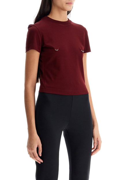 Mugler cropped t-shirt with piercing Topwear Mugler