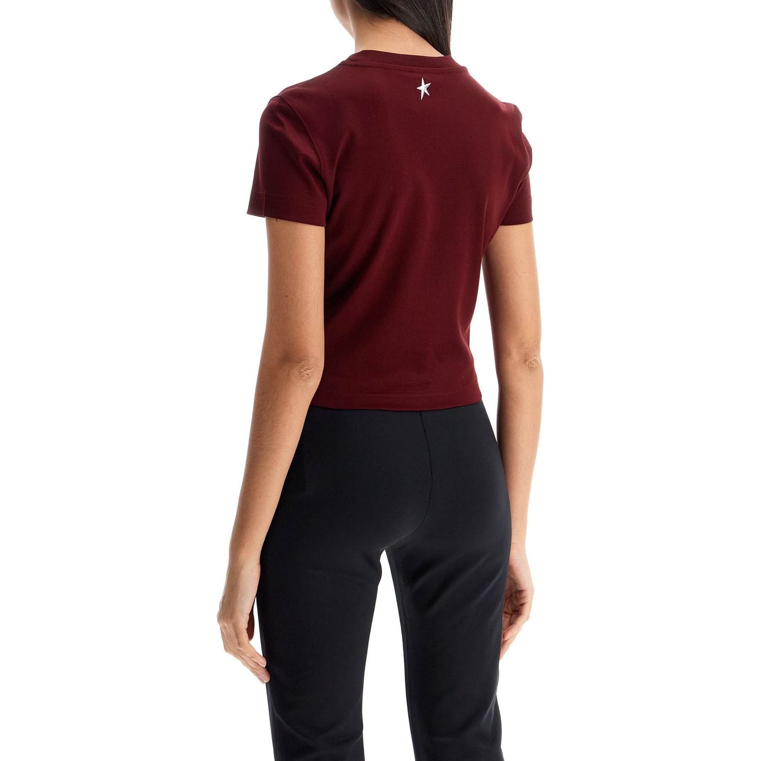 Mugler cropped t-shirt with piercing