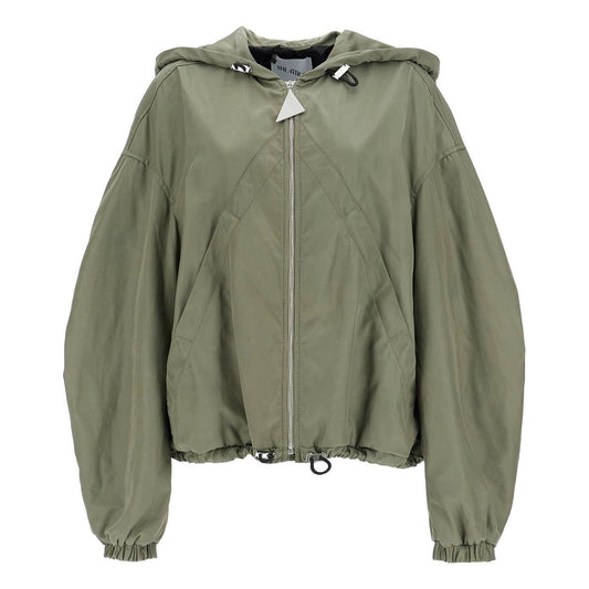 The Attico giubbotto bomber con cappuccio regolabile verde militare