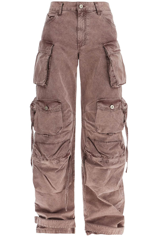 The Attico high-waisted wide-leg cargo pants washed mauve Trousers The Attico