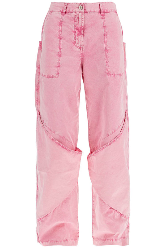 The Attico high-waisted loose fit pink palazzo pants in cotton Trousers The Attico