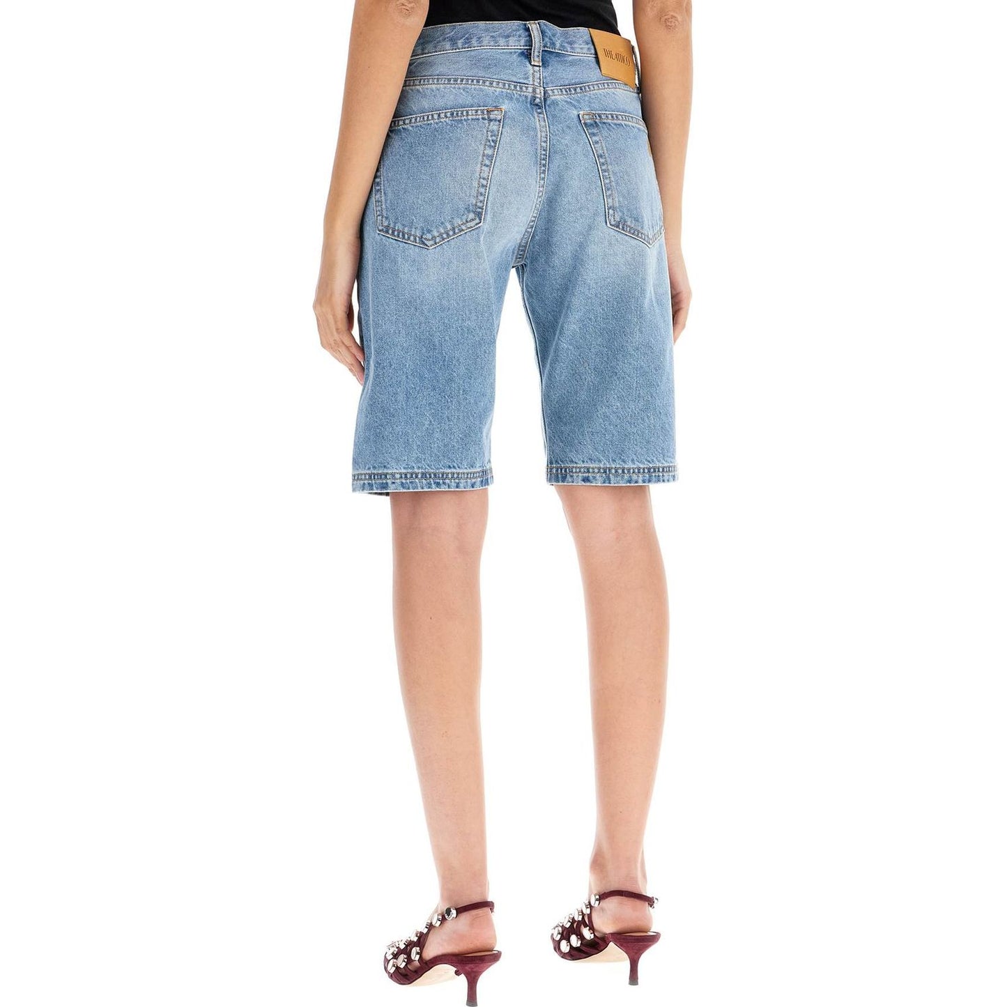 The Attico denim boyfriend bermuda shorts Short trousers The Attico