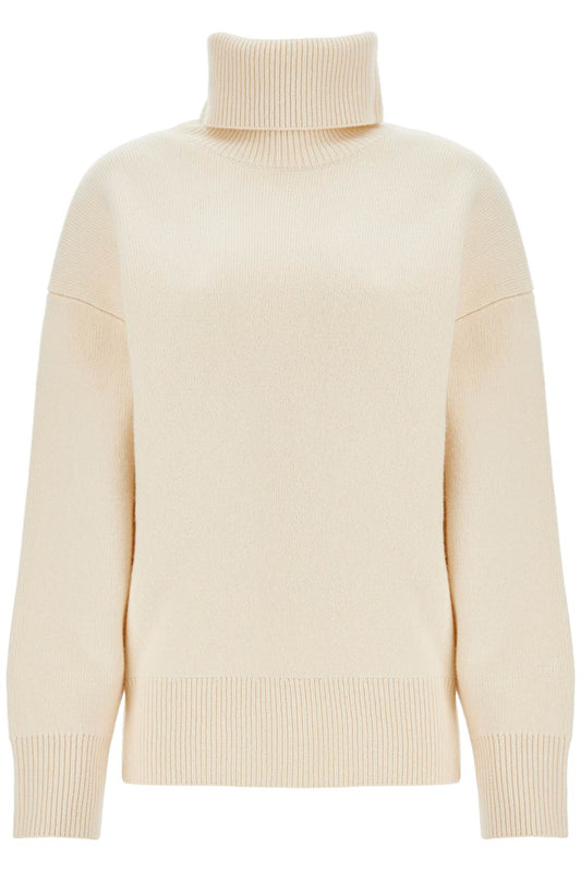 Toteme white snow wool and cashmere turtleneck for women Knitwear Toteme