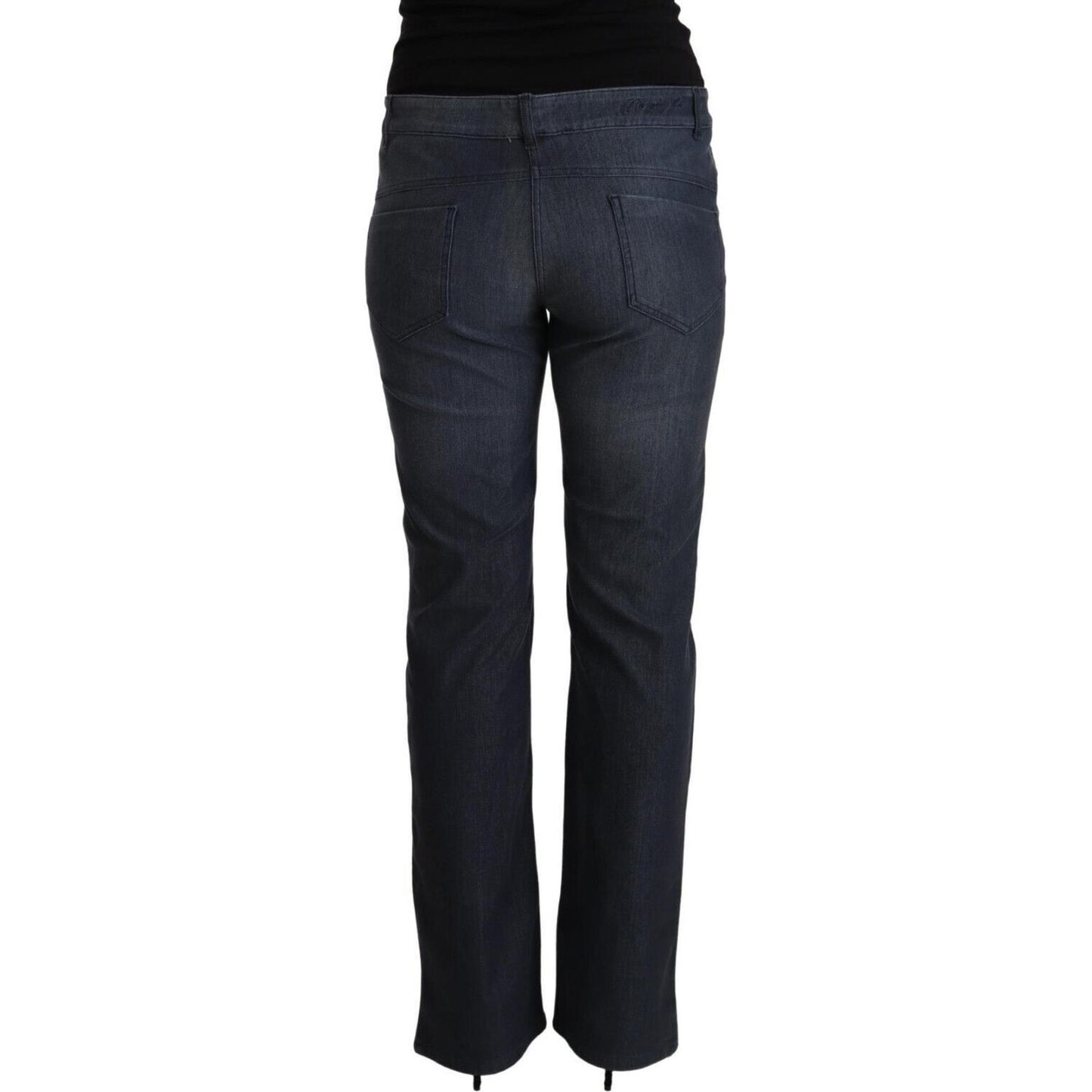 MARGHI LO' Chic Dark Blue Straight Cut Jeans MARGHI LO'