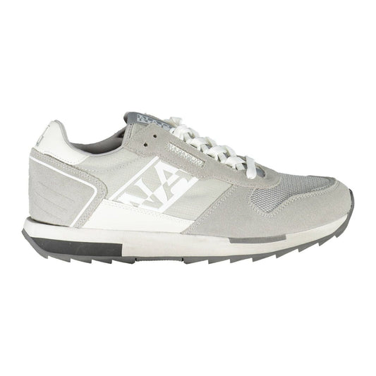 Napapijri Gray Contrast Lace-Up Sneakers Napapijri