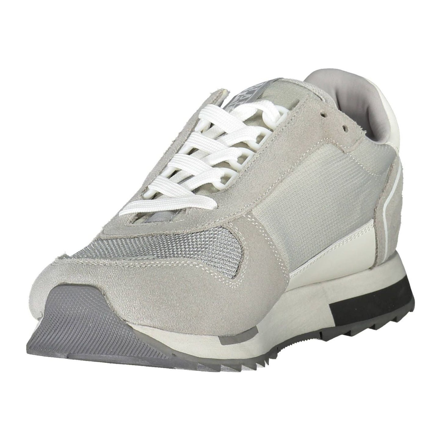 Napapijri Gray Contrast Lace-Up Sneakers Napapijri