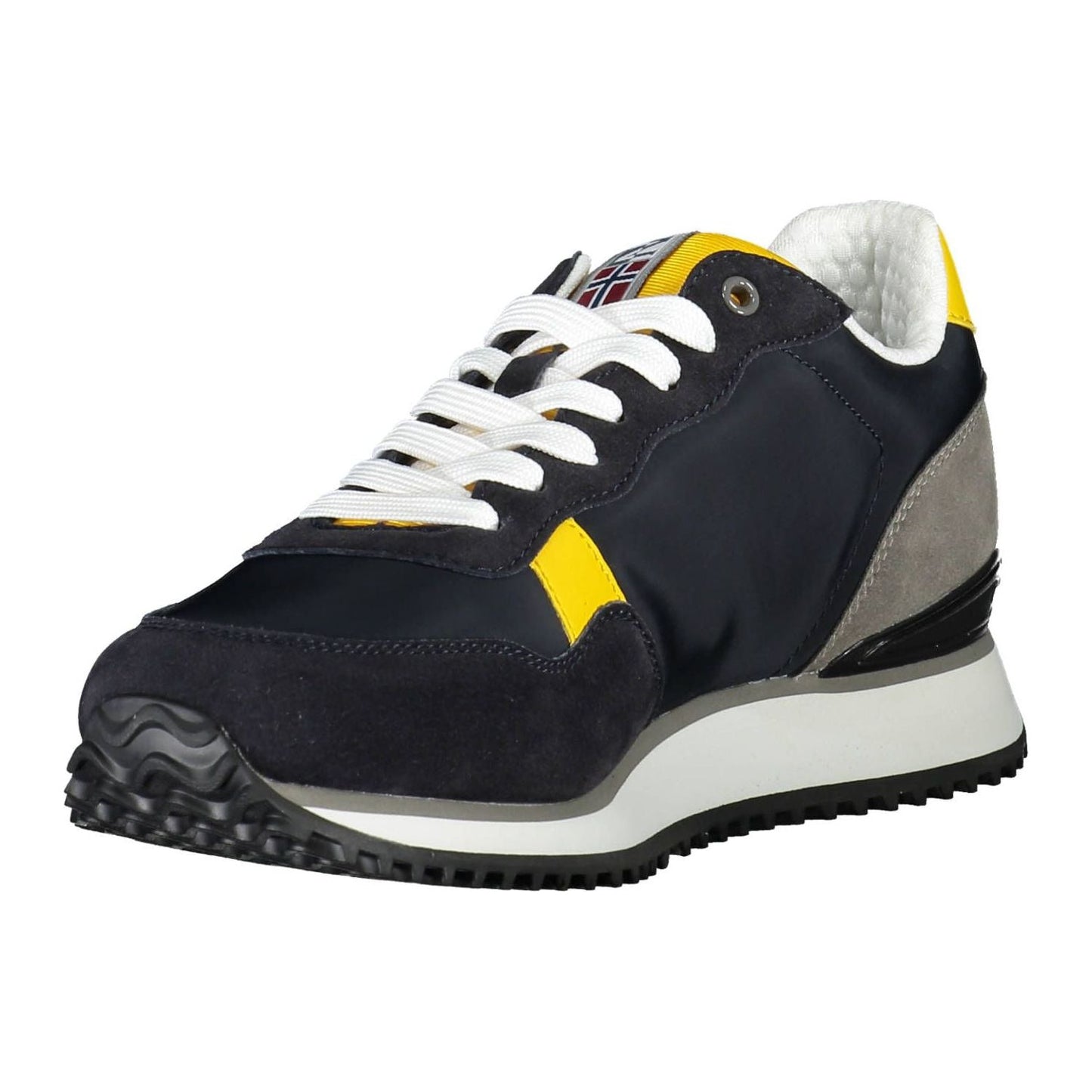 Napapijri Sleek Blue Contrasting Laced Sports Sneakers Napapijri