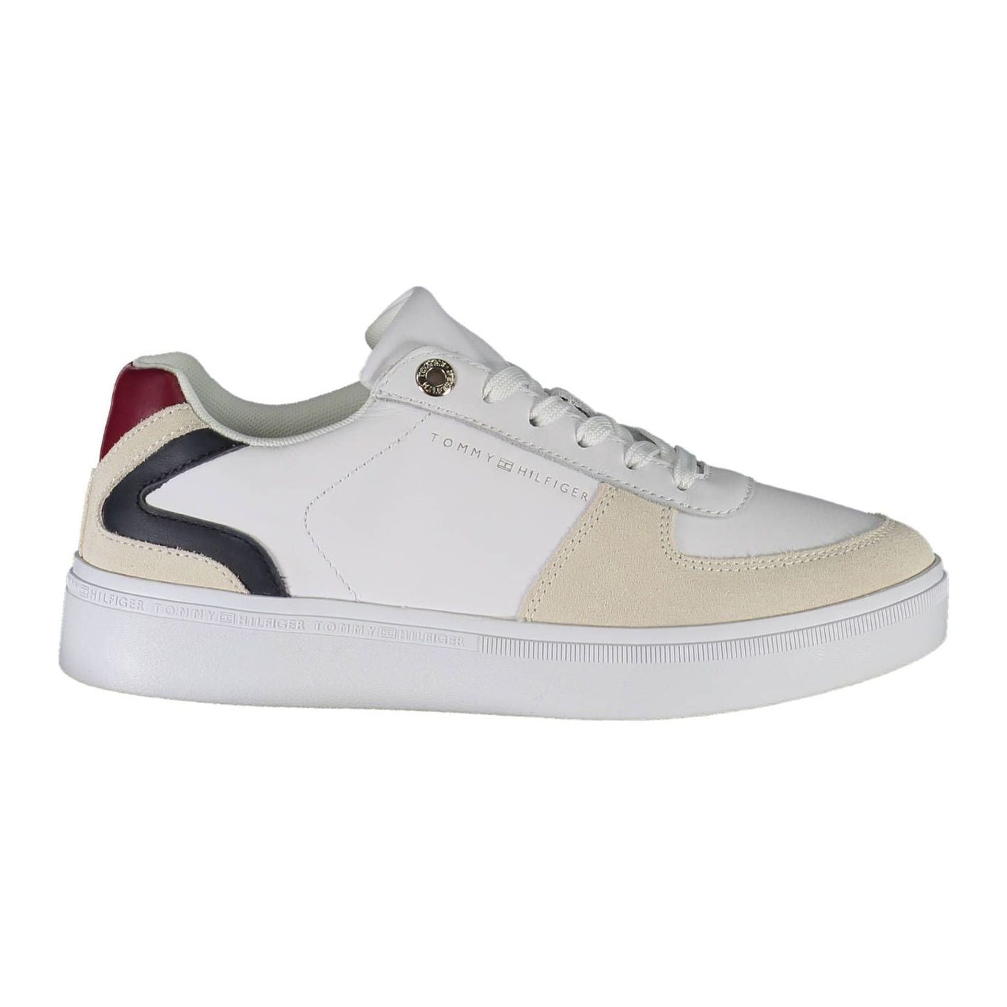 Tommy Hilfiger Chic White Lace-Up Sporty Sneakers Tommy Hilfiger