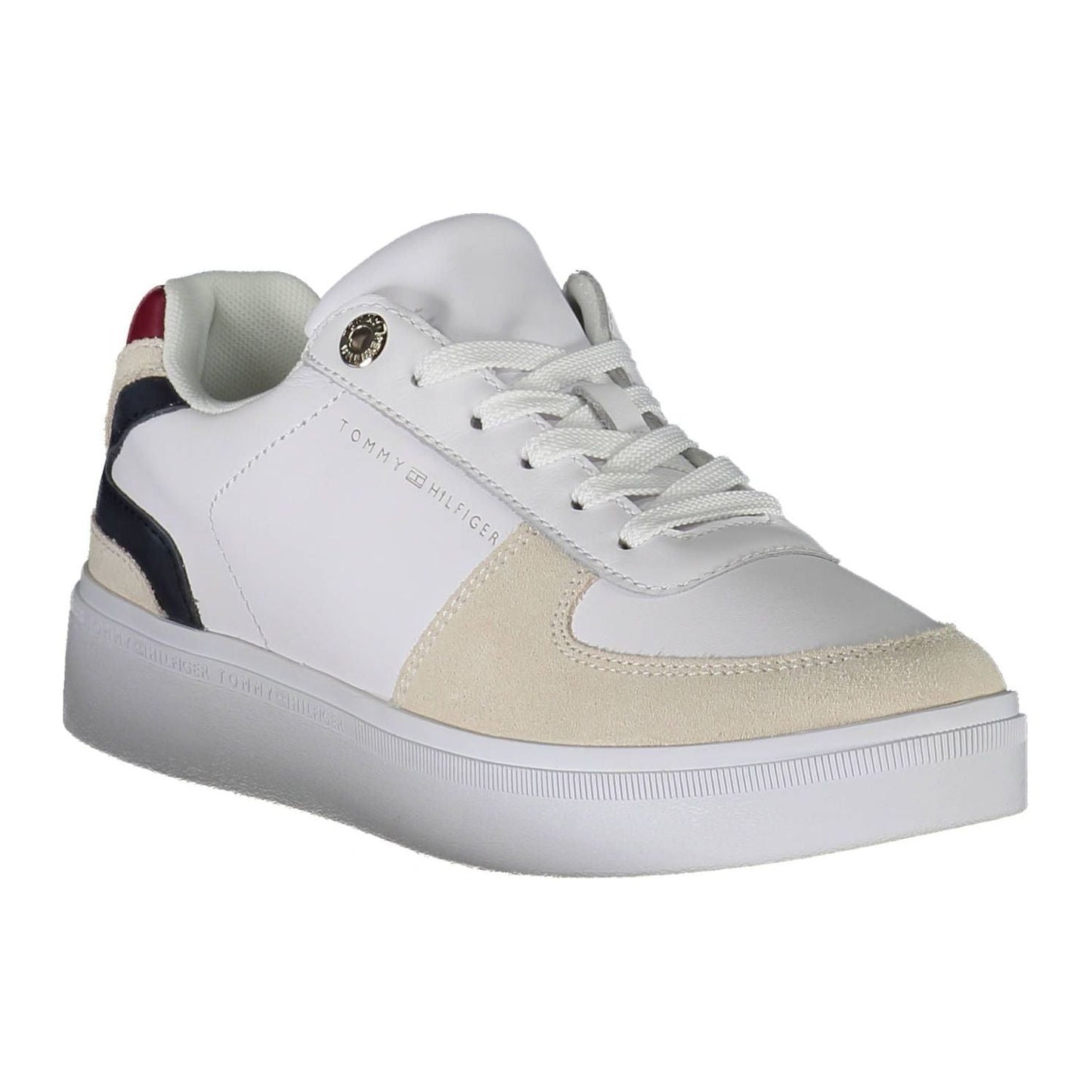 Tommy Hilfiger Chic White Lace-Up Sporty Sneakers Tommy Hilfiger