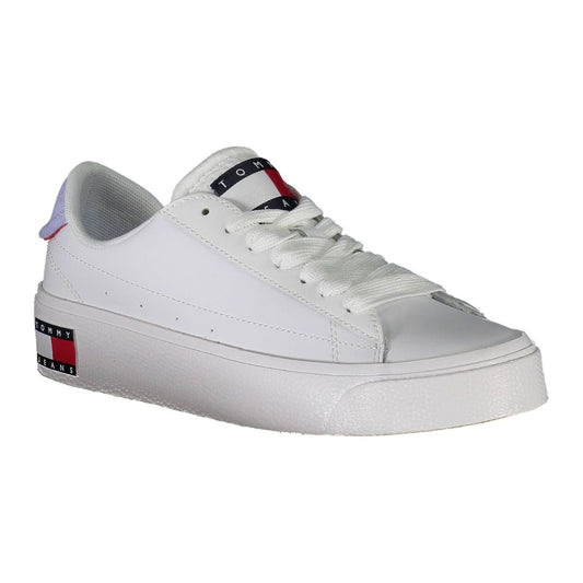 Tommy Hilfiger Eco-Conscious White Sneakers with Logo Accents Tommy Hilfiger