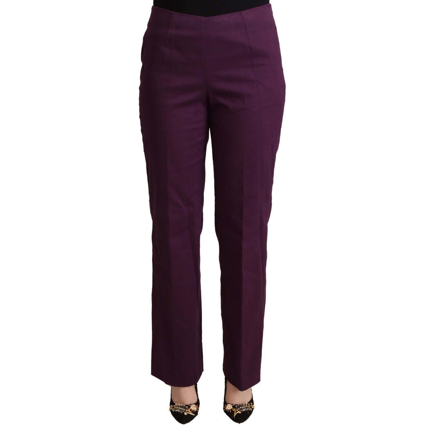 BENCIVENGA Elegant Violet High Waist Tapered Pants BENCIVENGA