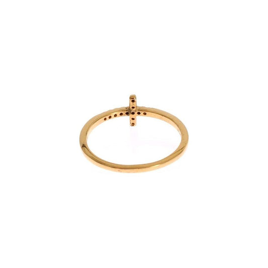 Nialaya Chic Handmade Golden CZ Crystal Ring Nialaya