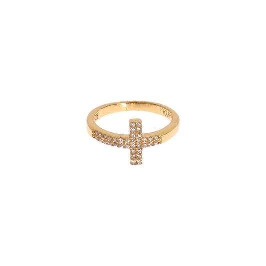 Nialaya Elegant Gold Plated Sterling Silver CZ Ring Nialaya