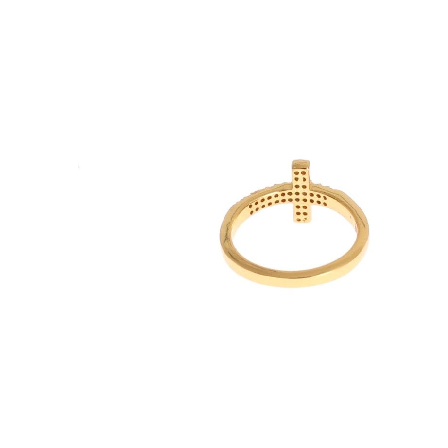 Nialaya Elegant Gold Plated Sterling Silver CZ Ring Nialaya