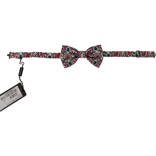 Dolce & Gabbana Multicolor Silk Bow Tie Elegant Accessory Dolce & Gabbana