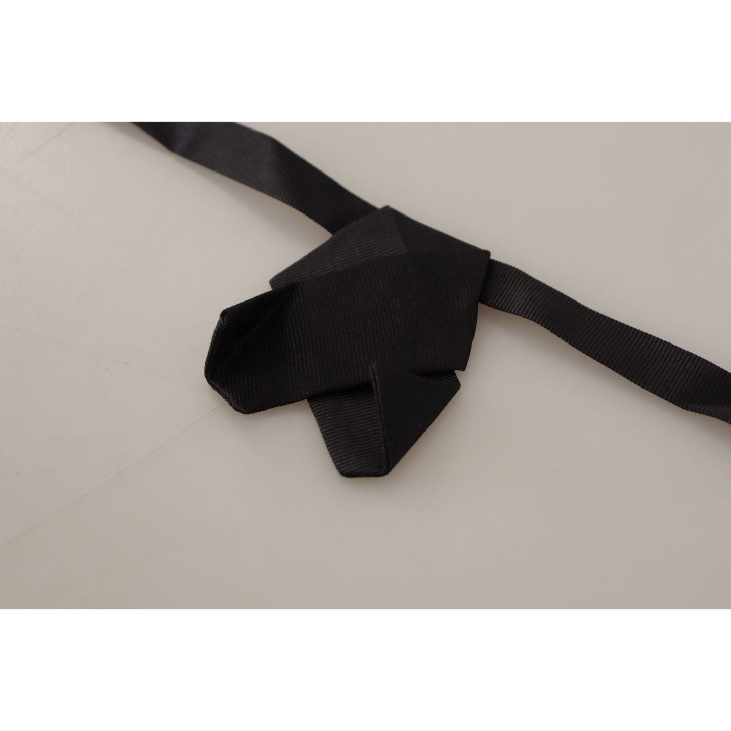 Dolce & Gabbana Elegant Black Silk Bow Tie Dolce & Gabbana