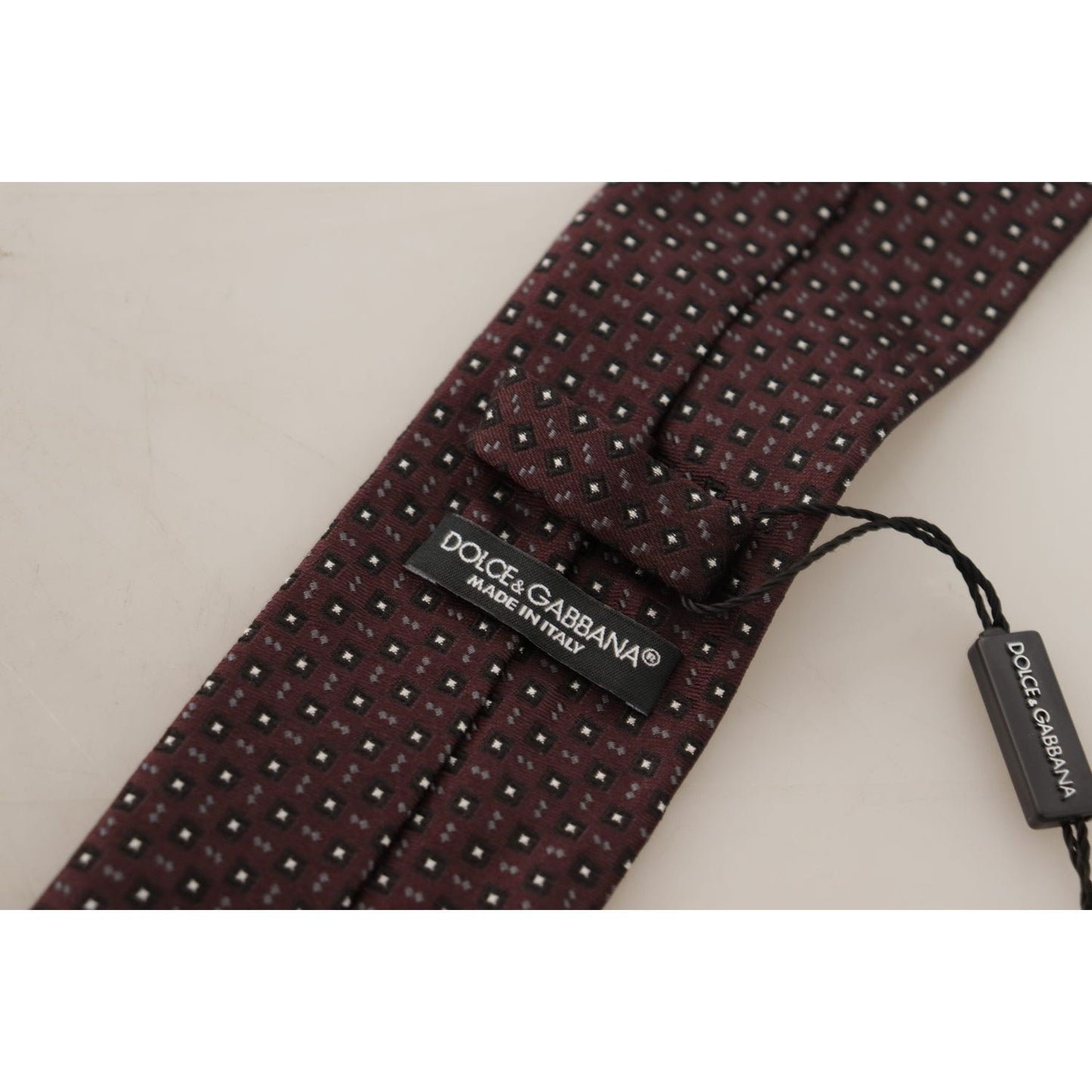 Dolce & Gabbana Elegant Geometric Silk Bow Tie Dolce & Gabbana