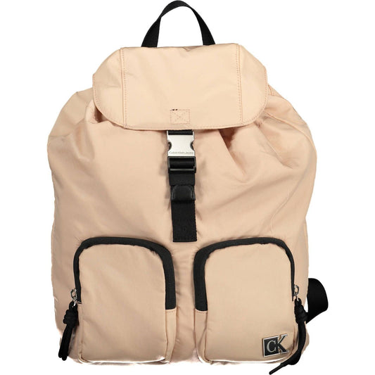 Calvin Klein Eco-Chic Pink Backpack with Contrasting Details Calvin Klein