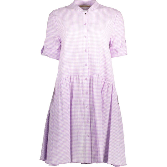 Kocca Chic Pink Cotton Dress with Versatile Sleeves Kocca