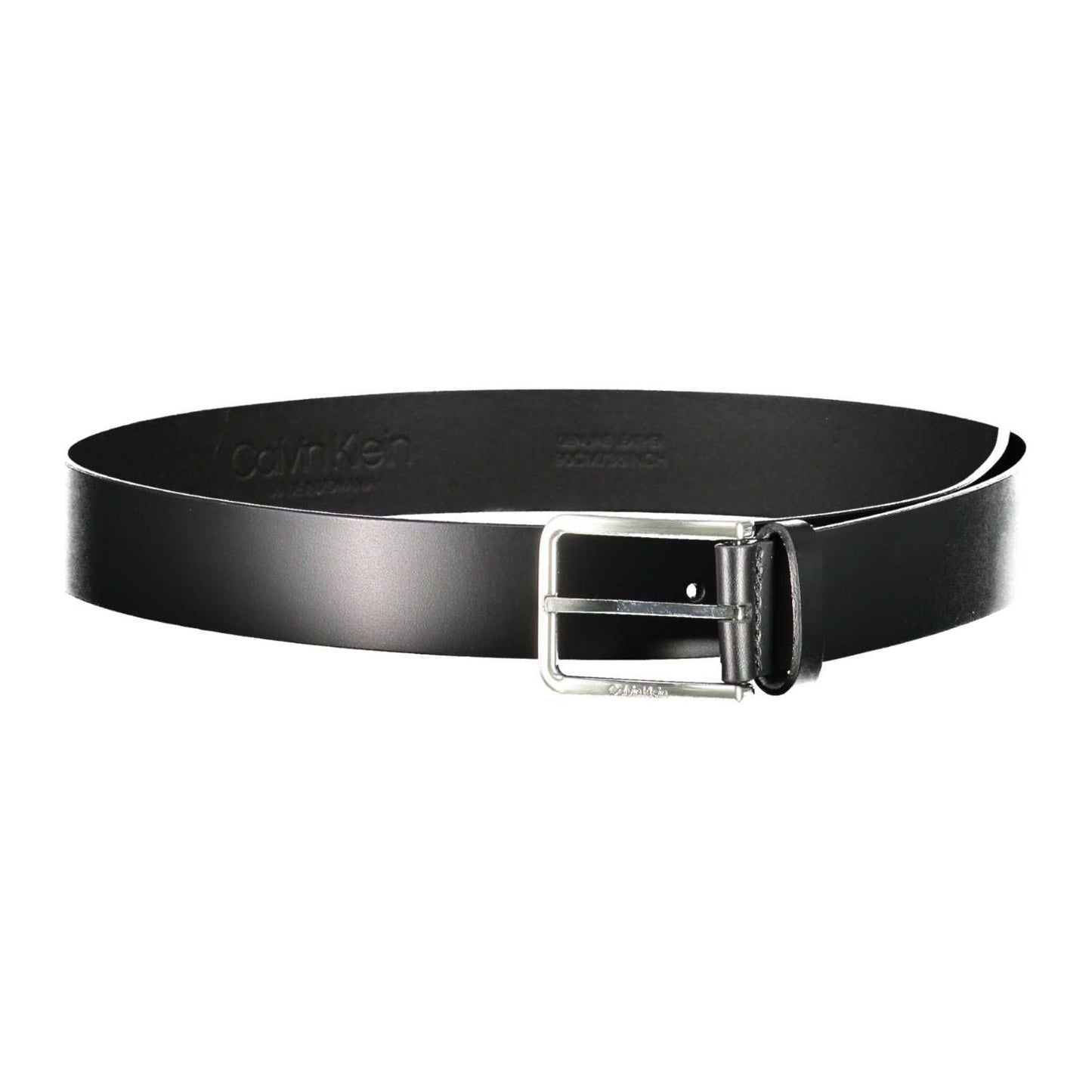 Calvin Klein Sleek Black Leather Belt with Metal Buckle Calvin Klein