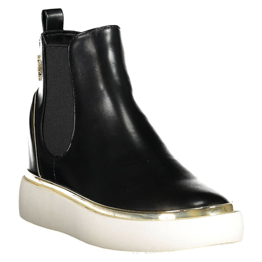 U.S. POLO ASSN. Elegant Black Low Ankle Boots with Side Elastic U.S. POLO ASSN.