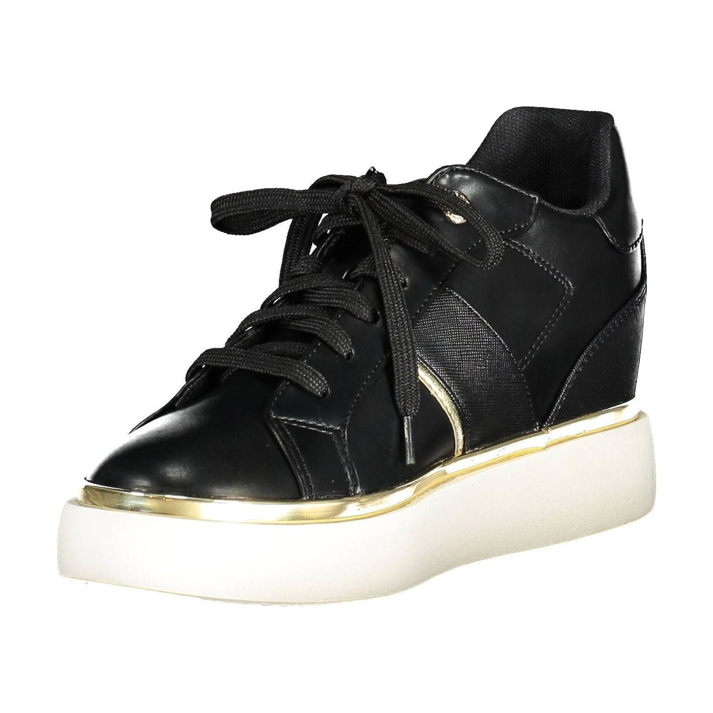 U.S. POLO ASSN. Chic Black Lace-Up Sneakers with Logo Detailing U.S. POLO ASSN.