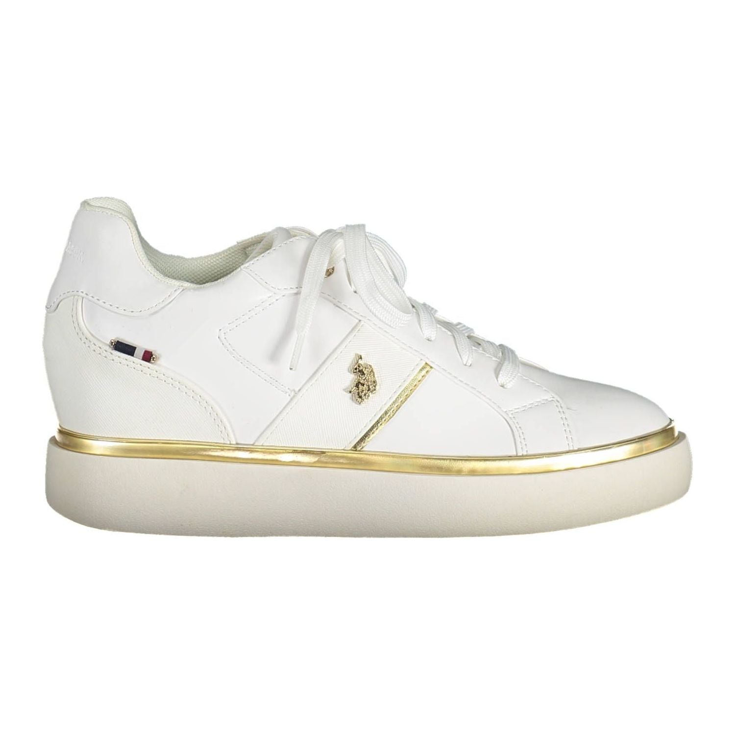 U.S. POLO ASSN. White Polyester Women Sneaker