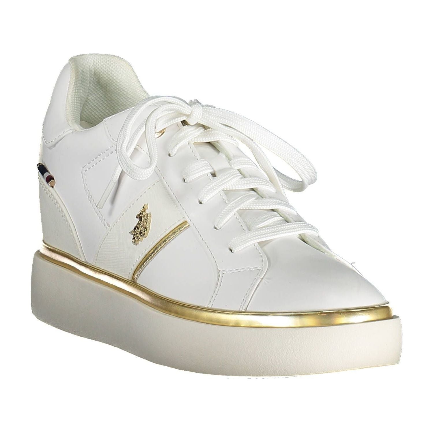 U.S. POLO ASSN. White Polyester Women Sneaker