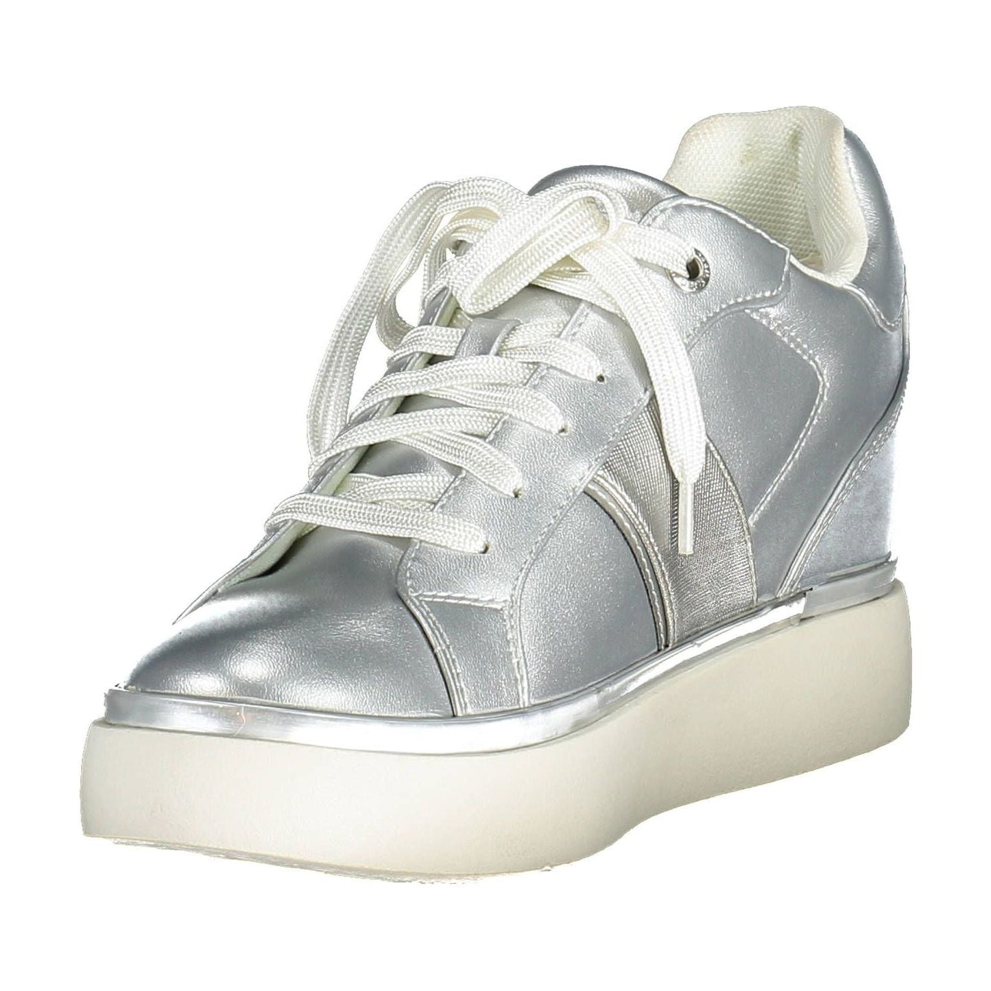 U.S. POLO ASSN. Silver Lace-Up Sports Sneakers with Logo Detail U.S. POLO ASSN.