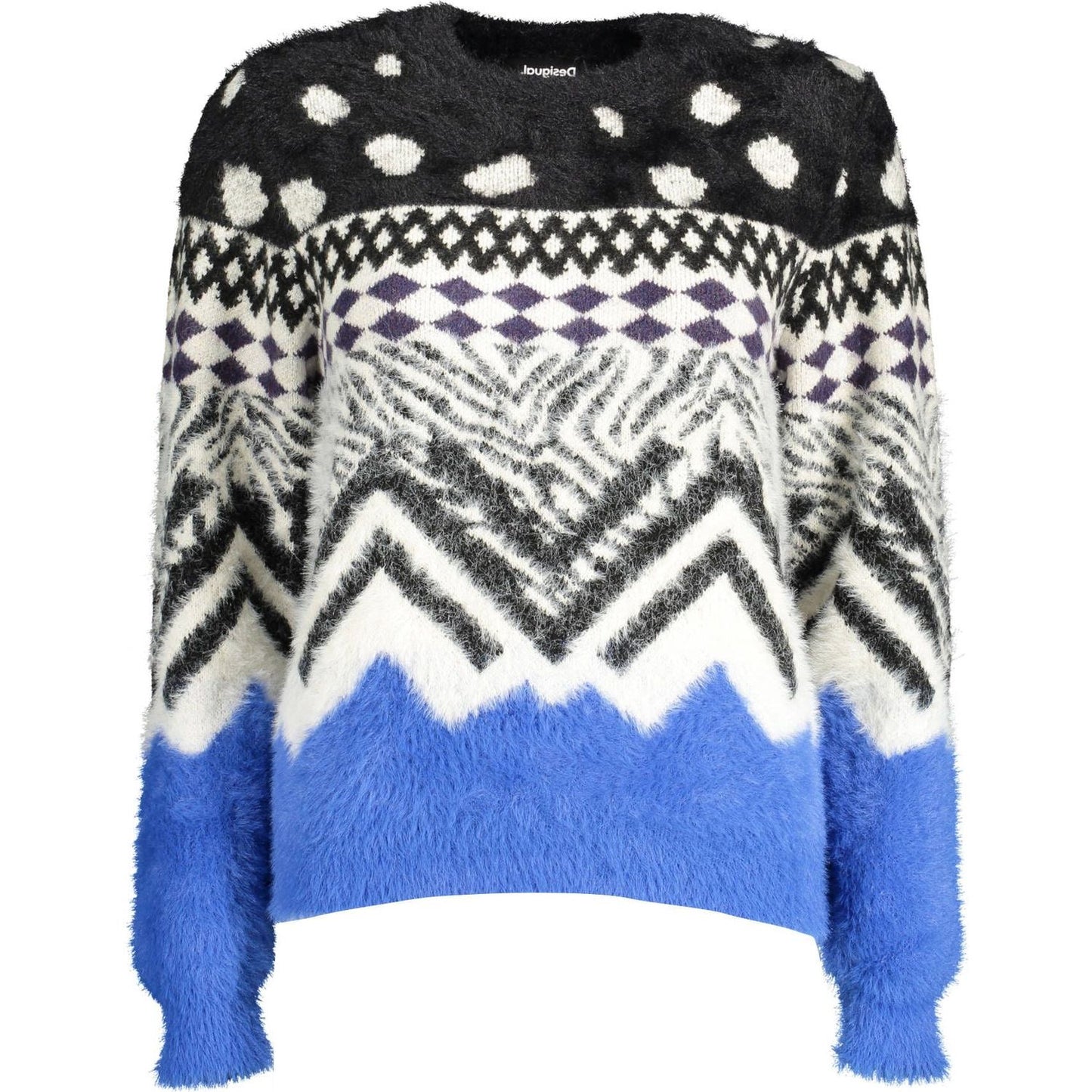 Desigual Chic Contrasting Detail Long-Sleeve Top Desigual