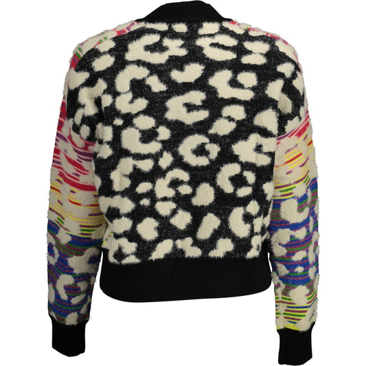 Desigual Chic Blue Contrasting Details Sweater Desigual