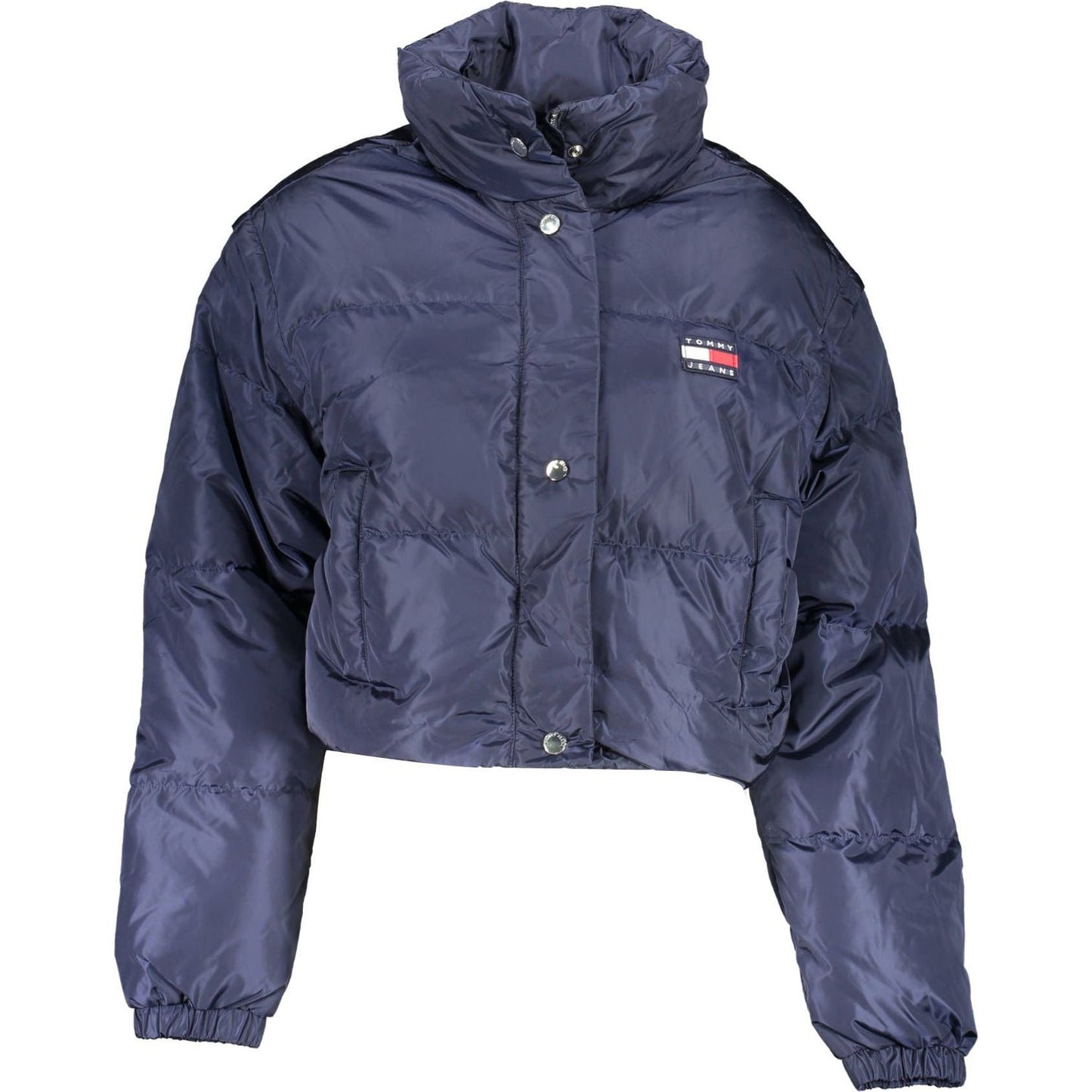 Tommy Hilfiger Eco-Conscious Blue Nylon Short Jacket Tommy Hilfiger