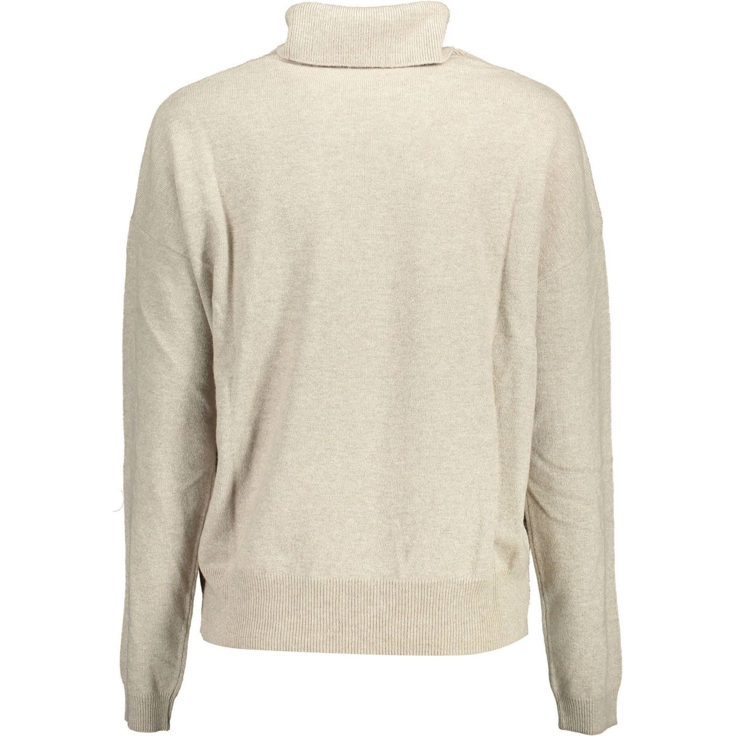 U.S. POLO ASSN. Chic Beige Turtleneck with Elegant Embroidery U.S. POLO ASSN.