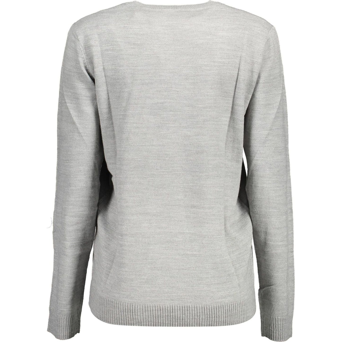 U.S. POLO ASSN. Chic Gray Crew Neck Embroidered Sweater U.S. POLO ASSN.