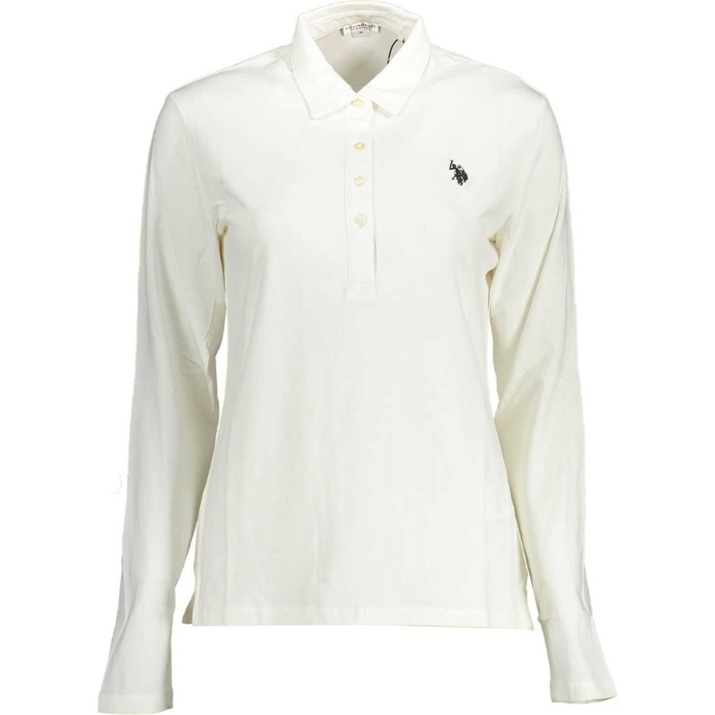 U.S. POLO ASSN. Elegant Long-Sleeved White Polo Shirt U.S. POLO ASSN.