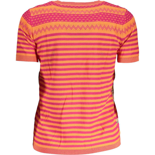 Desigual Orange Cotton Women Sweater Desigual