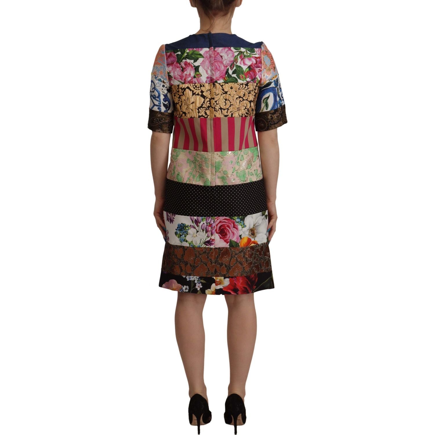 Dolce & Gabbana Patchwork Sheath Mini Dress - Multicolor Elegance