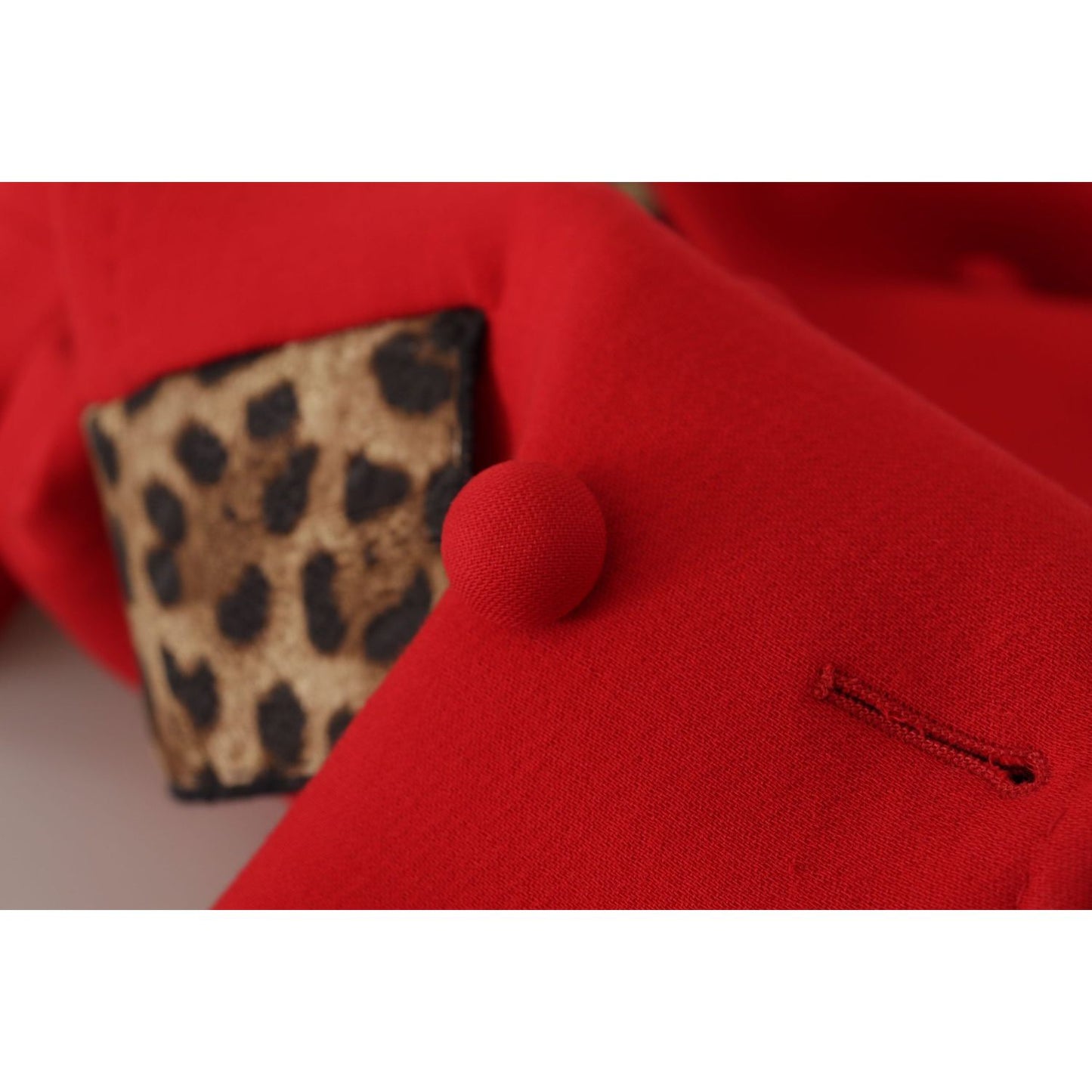 Dolce & Gabbana Elegant Red Leopard Trench Coat Dolce & Gabbana