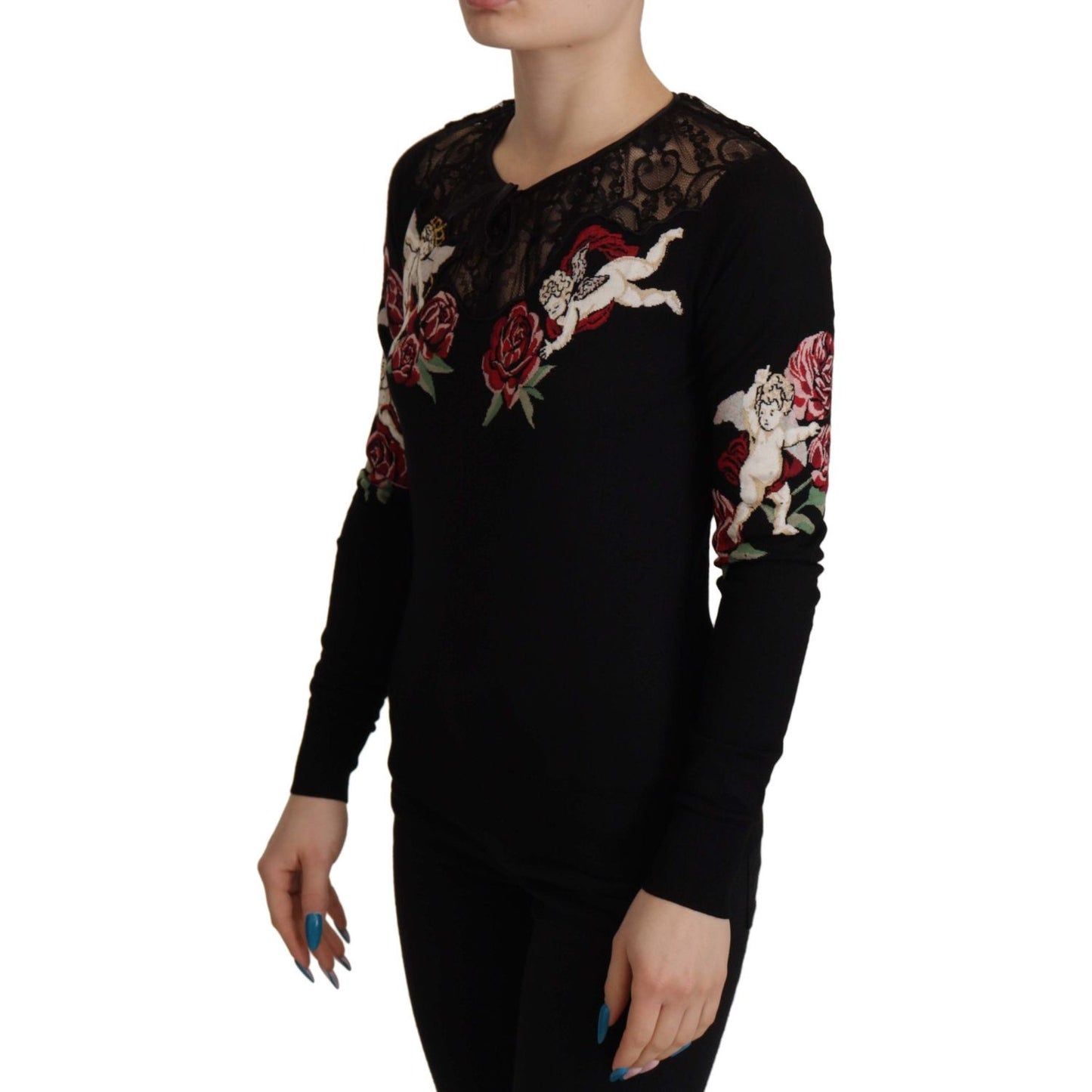 Dolce & Gabbana Embroidered Angel Cardigan Sweater Dolce & Gabbana