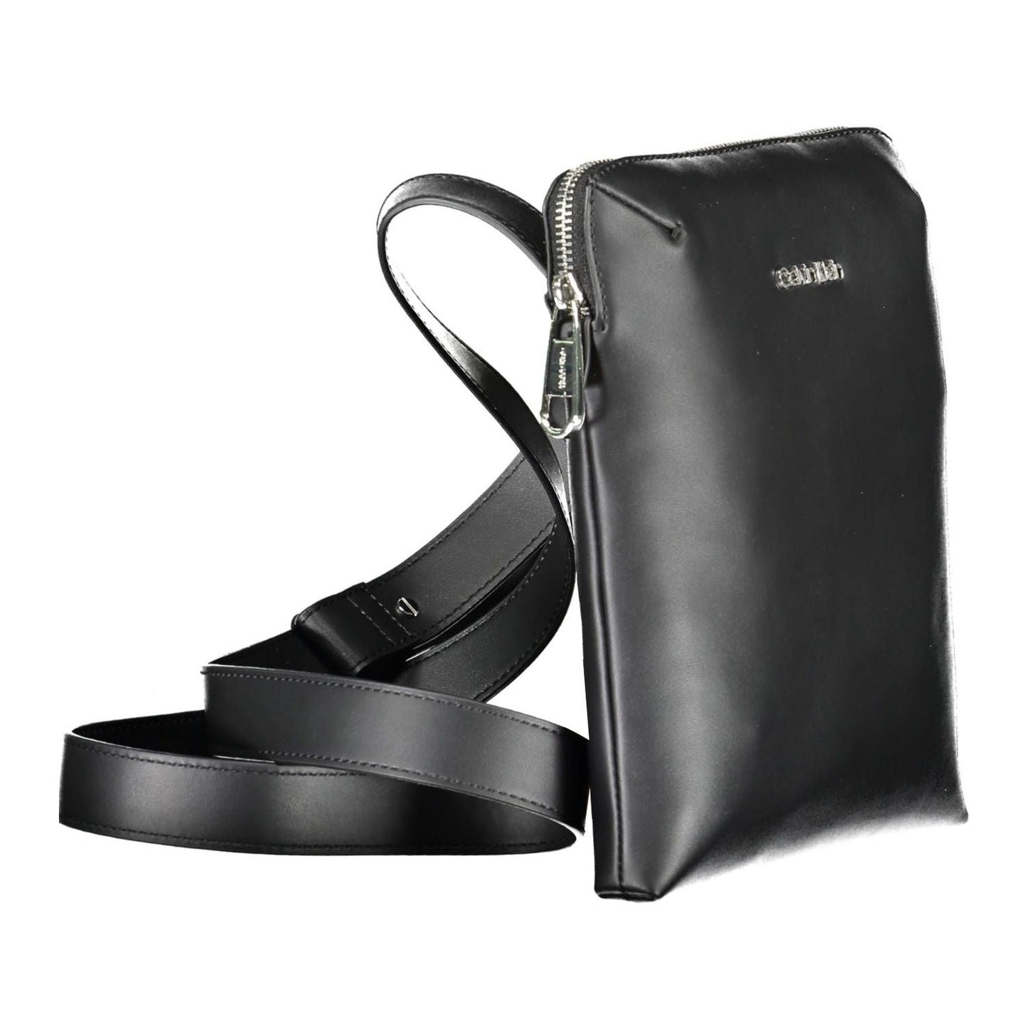 Calvin Klein Sleek Black Shoulder Bag with Recycled Materials Calvin Klein