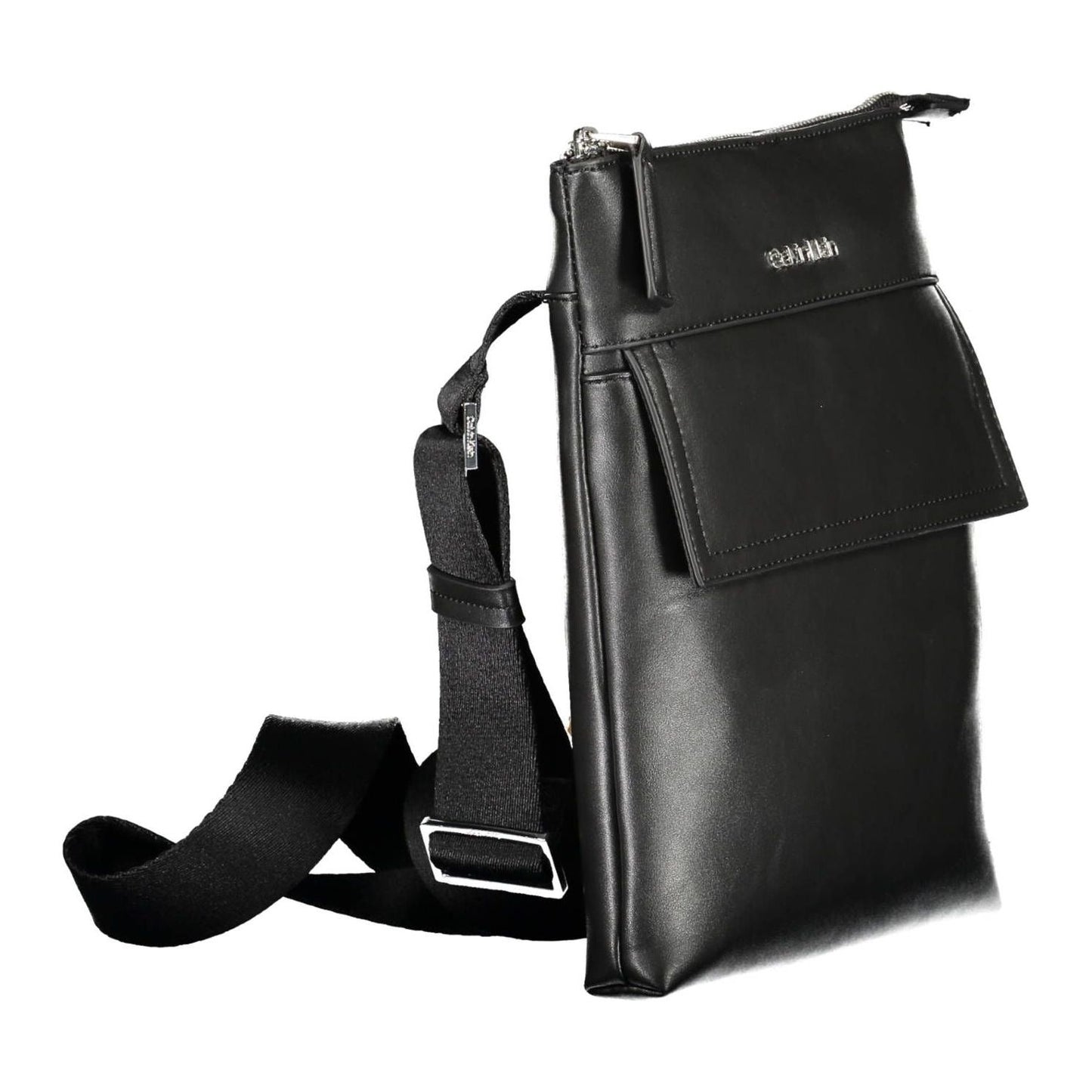 Calvin Klein Sleek Black Eco-Conscious Shoulder Bag Calvin Klein