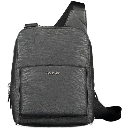 Calvin Klein Sleek Black Shoulder Bag with Contrasting Details Calvin Klein